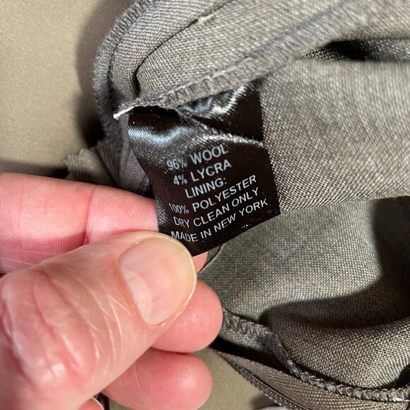 Alvin Valley Auslander Pant Size 10 Gray Straight Leg Wool Stretch Side Zip - Picture 13 of 16